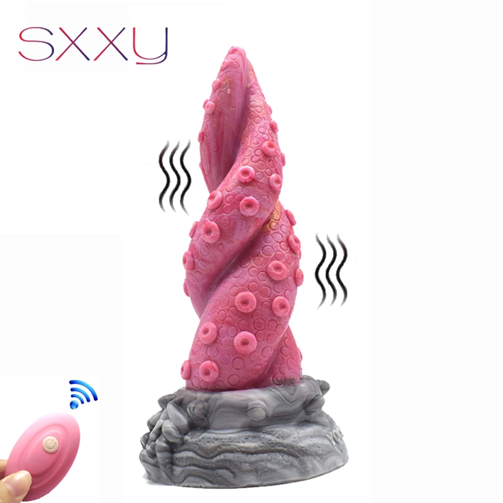 

SXXY Remote Control Vibrating Tentacle Fantasy Dildo Silicone Octopus Anal Plug With Suction Cup Sex Toy For Women Men Sexy Shop