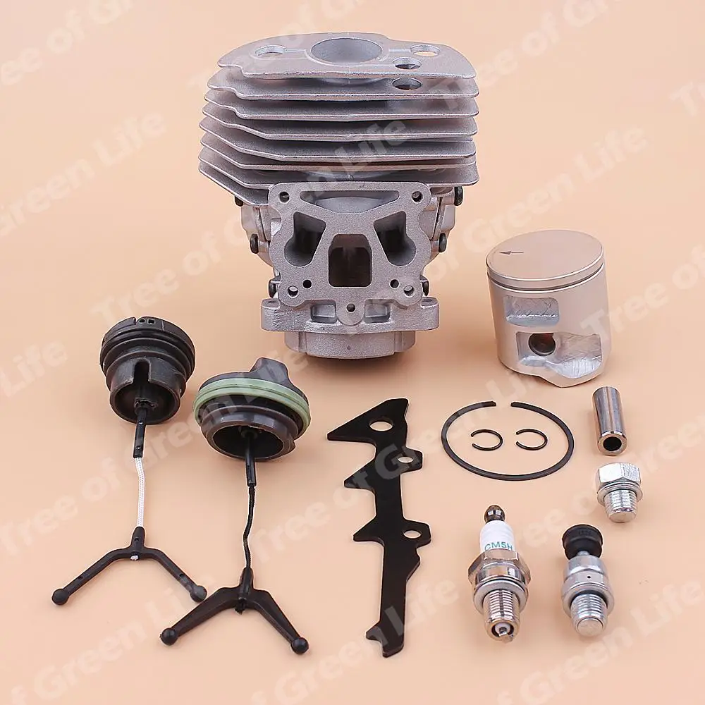 

43mm Cylinder Piston Kit For Husqvarna 545 550 545XP 550XP Chainsaw Fuel Oil Cap Bumper Spike Decompression Valve