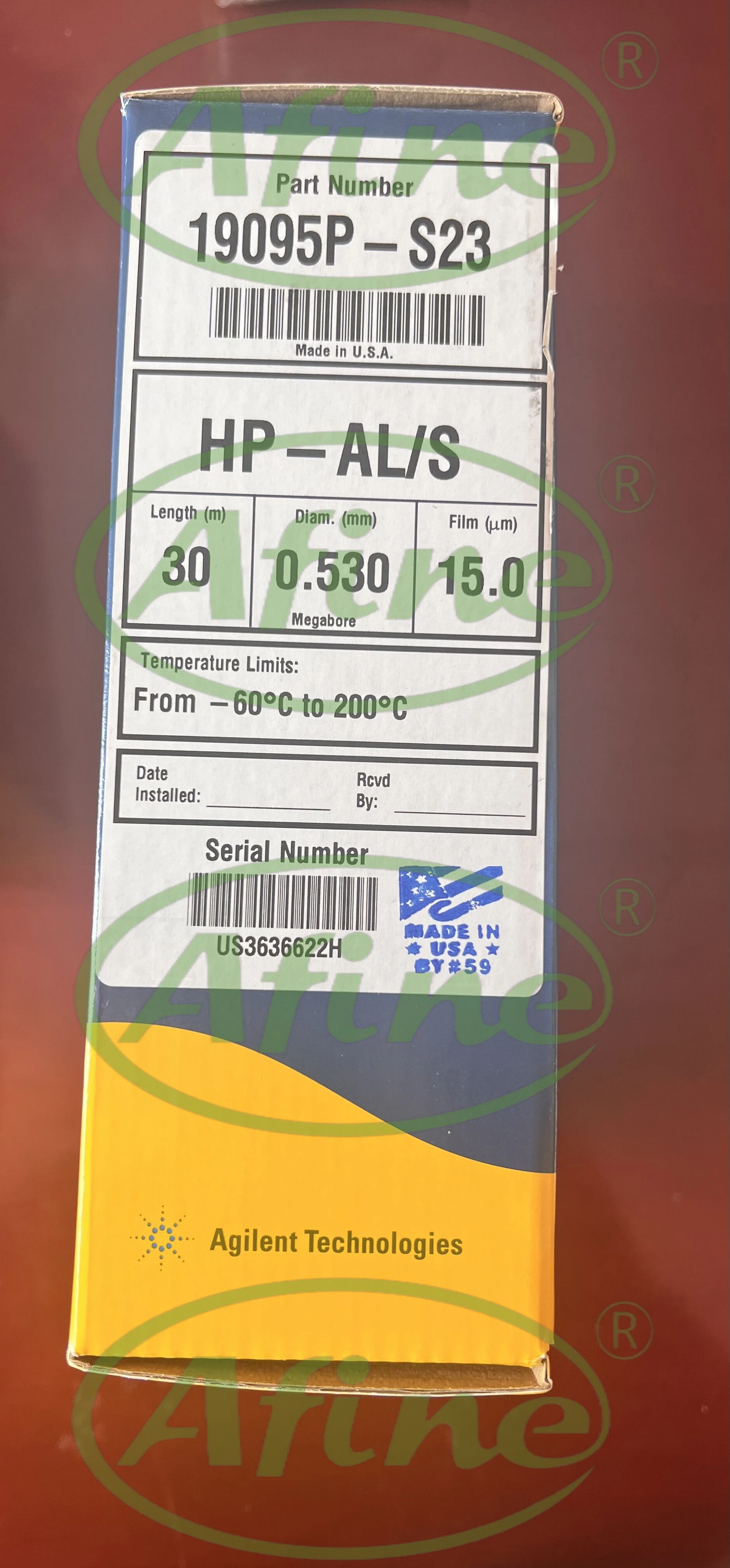 AFINE JW HP-PLOT Al2O3 S Колонки 19095P-S23 30 м 0 53 мм 3 мкм 7-дюймовая стойка для колонн Aggilent 5890 6890