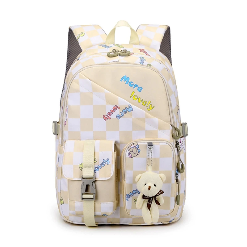 

Cartoon Girl Primary School Backpack Cute Rabbit Bear Bookbag Anti-Theft for Outdoor Traveling Studying Leisure Work