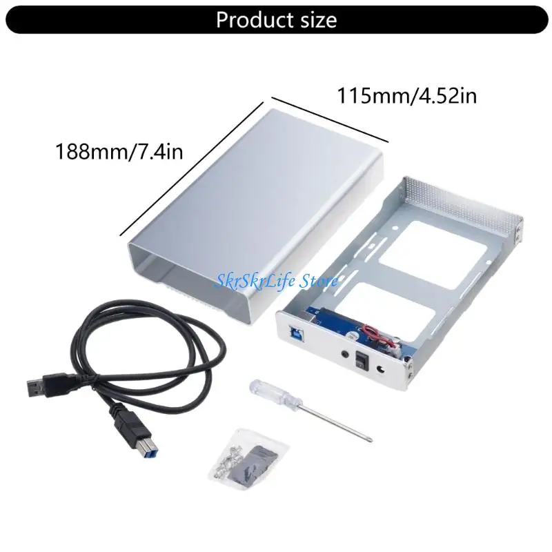 E65E Blueendless 3,5-дюймовый USB Type C — USB AType C HDD Box 3,5-дюймовый жесткий диск (art.: 3920db5a5ca3c) - 3920db5a5ca3c