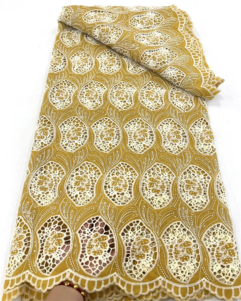 Шифоновая кружевная ткань новейшая высокое качество 2024 гипюр шнур французское