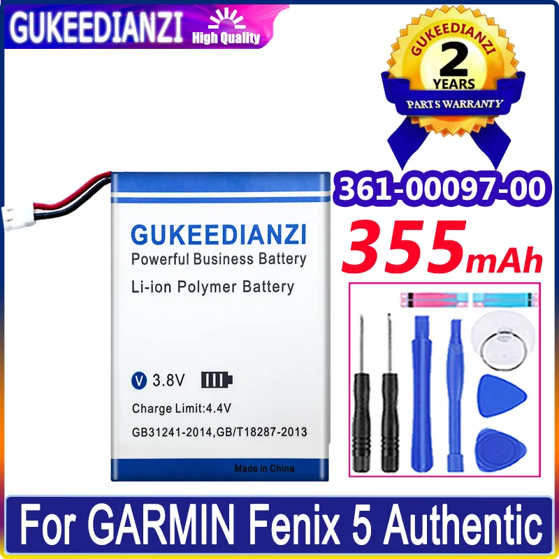 

High Quality Battery Watch Battery 361-00097-00 For Garmin Fenix 5 Fenix5 Replacement Battery 355mAh + Free Tools