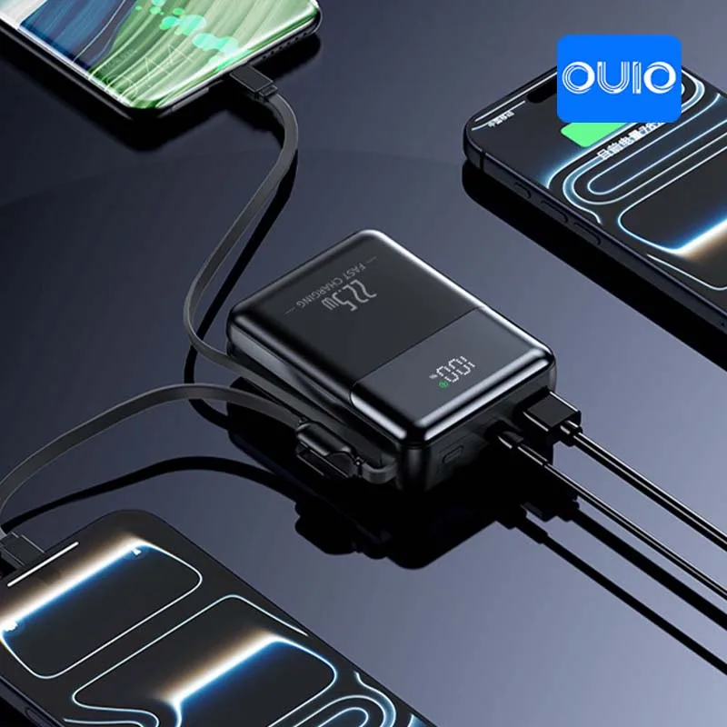 Портативный внешний аккумулятор OUIO с большой емкостью 20000 мАч, оснащенный зарядным кабелем, сверхбыстрая зарядка 22,5 Вт, для iPhone 17-15 (art.: 3920db598ef6f) - 3920db598ef6f