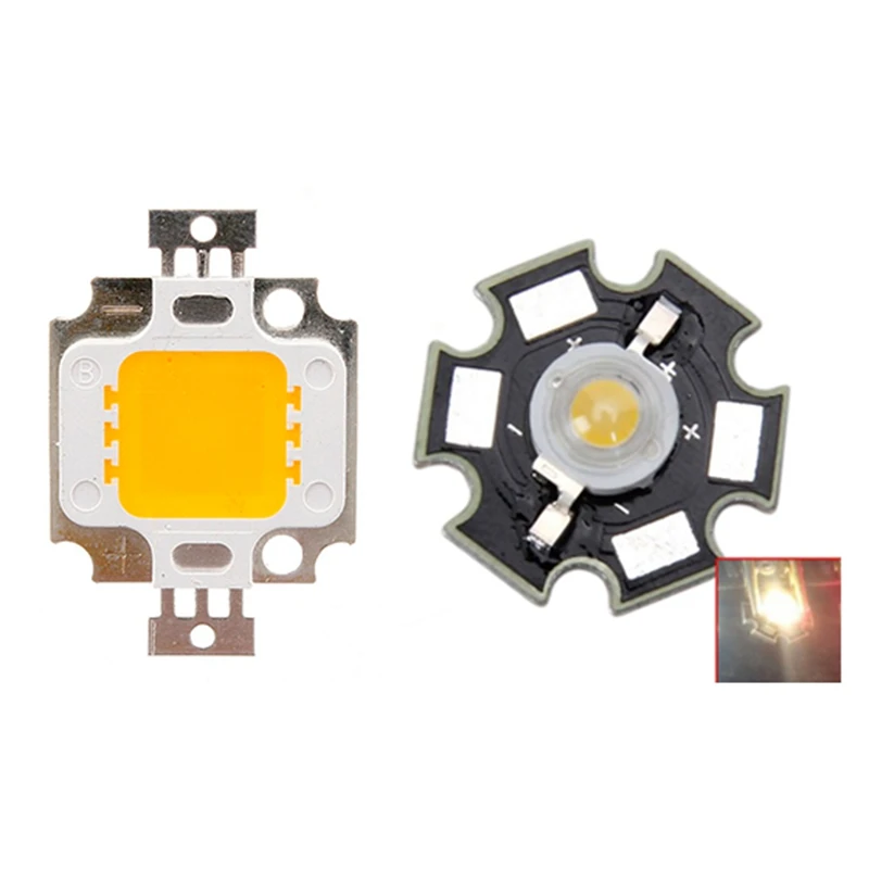 

3W High Power Star LED Light Lamp Bulb (White) & 10W LED COB Chip Floodlight Floodlight Spotlight Lamp Light Yellow