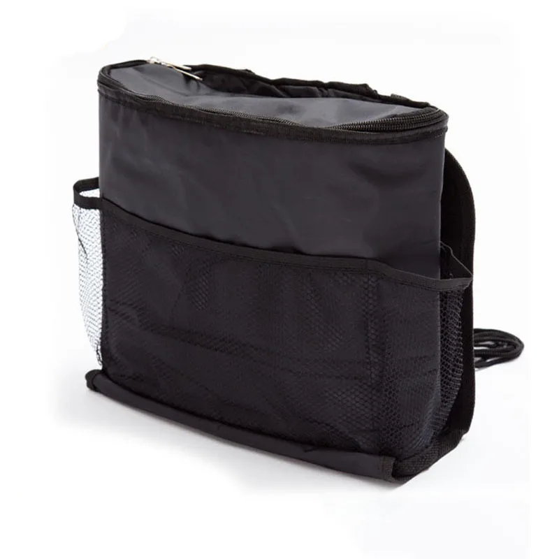 Car Seat Back Multi-Pocket Ice Pack Bag Hanging Organizer Collector Storage Box Interior Accessories Black Stowing Tidying |