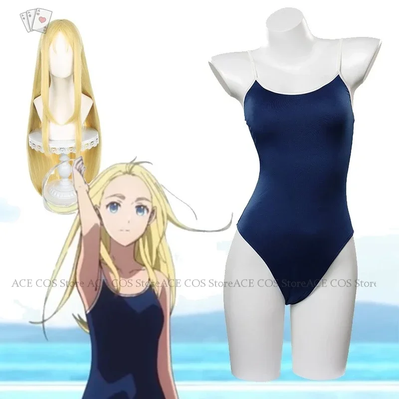 Летнее время рендеринг Кофунэ Ушио косплей костюм парик купальный женская
