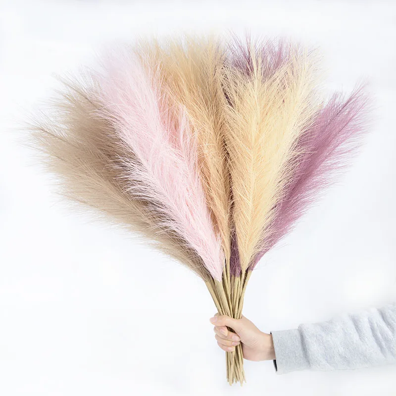 

1Pc 70cm Artificial Pampas Grass Branch Simulation Dried Reed Flower Wedding Party Decoration Home DIY Vase Fake Plants Supplies