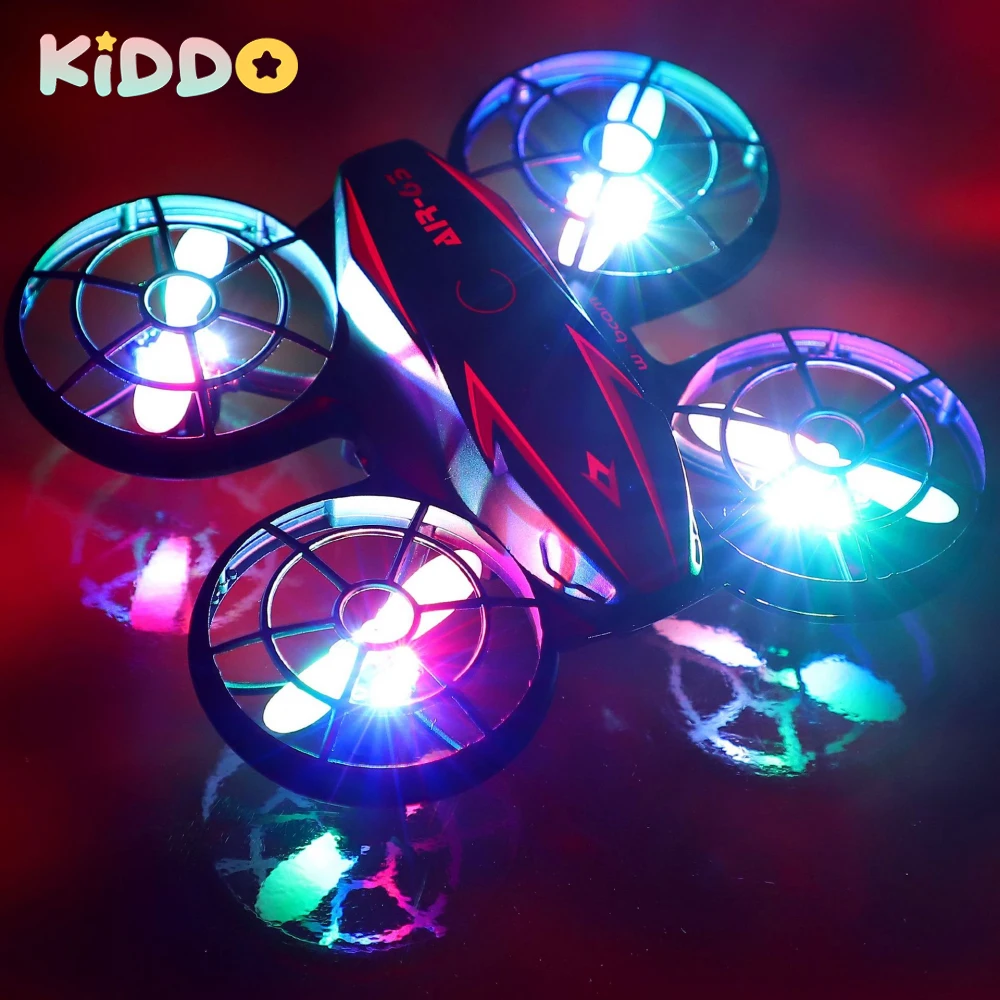 

RC Drone Mini Grid Quadcopter with Camera 4CH Helicopter Toy Drone Headless 360 Degree Flip LED Kids RC Toys with Colorful Light