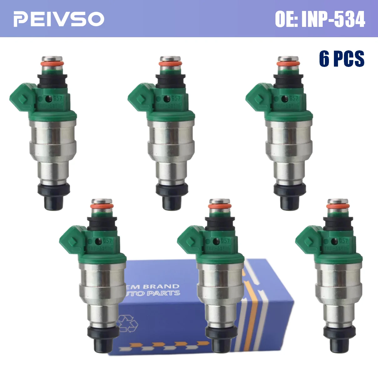 Фото Топливные форсунки PEIVSO, 6 шт., для Mitsubishi Montero 1994-1996 3.5L V6 INP-534 MD189021 SDH240, автомобильные аксессуары №1