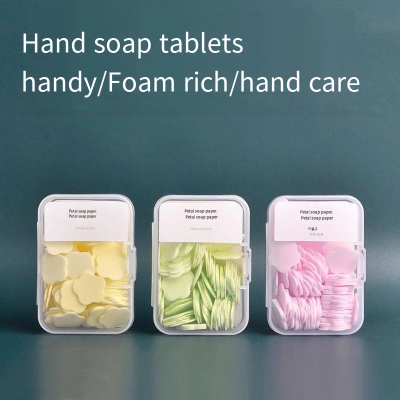 

Travel Soap Tablets Portable Soap Tablets Hand Washing Soap Paper Disposable Hand Sanitizer Portable Travel Supplies