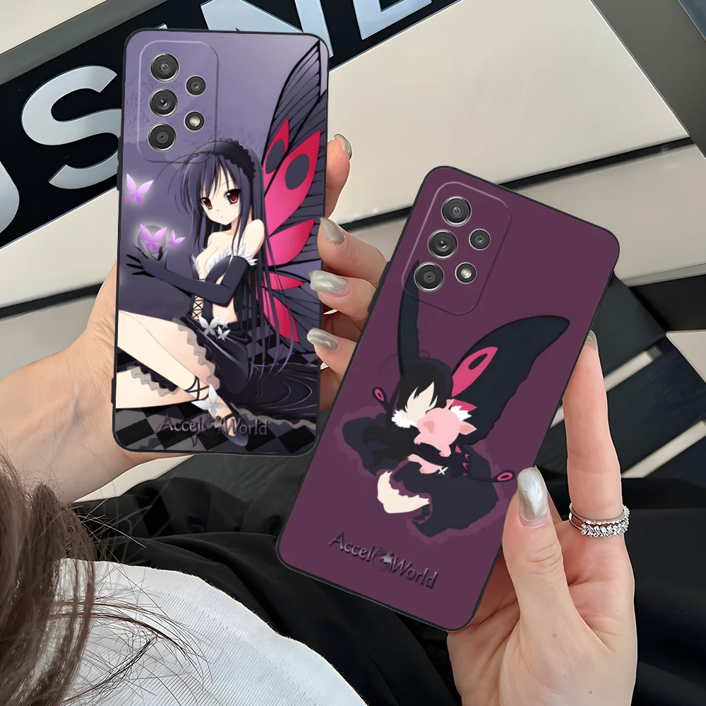 Фото Чехол для телефона Accel World Kuroyuki для Samsung Galaxy A73 72 71 70 55 54 53 52 35 34 32 23 14 13 5G Черный чехол для мобильных телефонов Smart №1