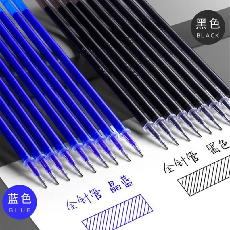 100 шт. стержень для стираемой гелевой ручки 0 38 мм синие черные чернила офисные