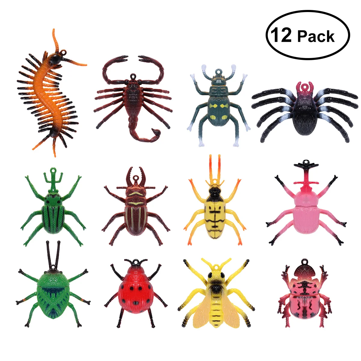 

12PCS Education Simulation Realistic and Bugs Figures Animal for Decoration Gifts Collection