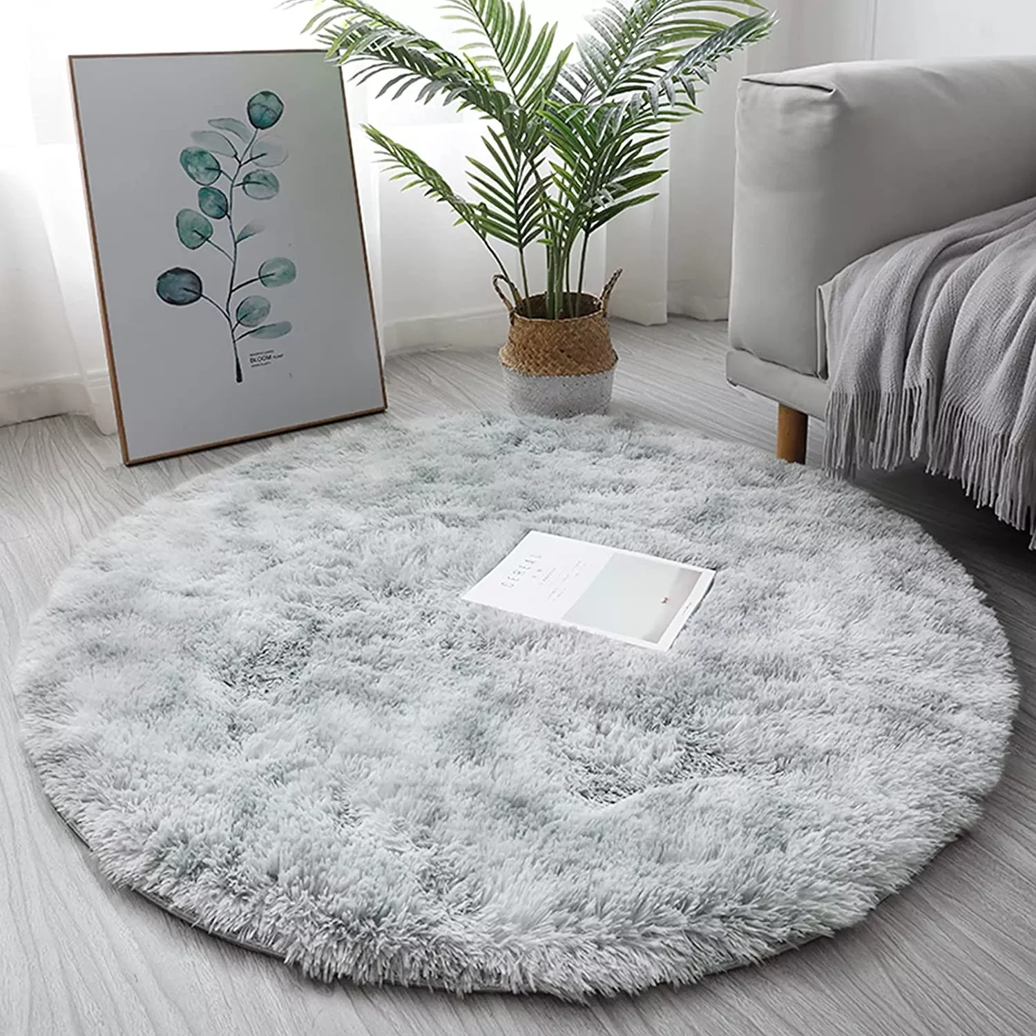 

Thick Round Rug Carpets for Living Room Soft Home Decor Bedroom Kid Room Plush Decoration Salon Thicker Pile Rug