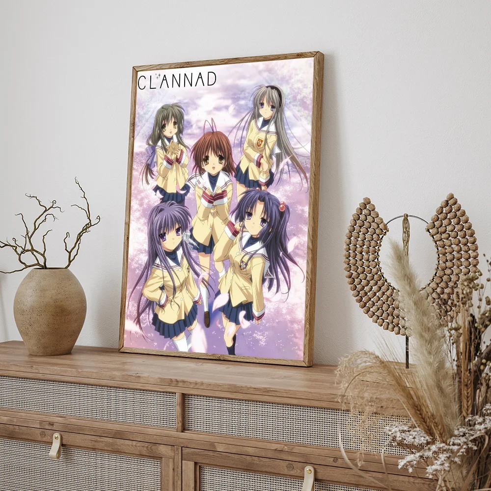 Clannad After Story Vintage Posters Sticky Retro Kraft Paper Sticker DIY Room Bar Cafe Kawaii Decor