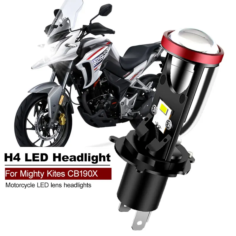 

1PCS FOR Honda Mighty Kites CB190X 25W White Motorcycle Accessories H4 LED Lens Headlight CANbus High Low Beam HS1 MOTO Lamp
