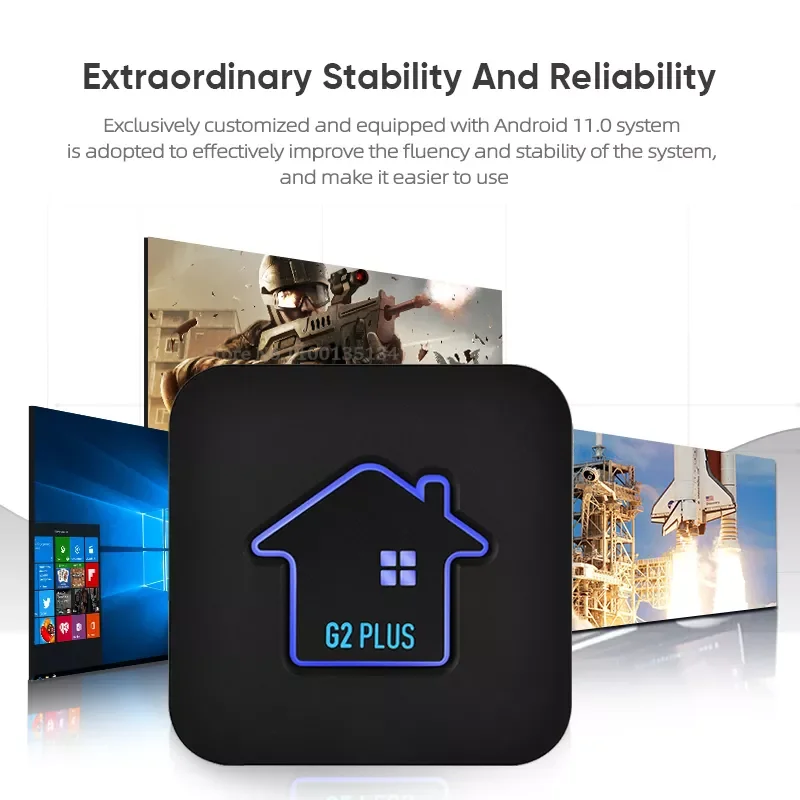 2022 Новый GTMEDIA G2 PLUS Android 11 ТВ-бокс 4K UHD Amlogic 905W2 Quad Core 2GB 16GB 2.4G WIFI Медиа-плеер Сетевой приставка