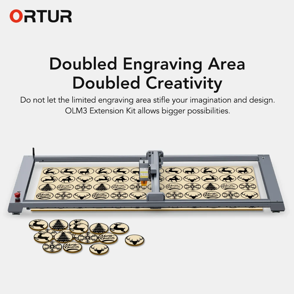 

ORTUR OLM3 Y-axis Extension Kit Extender Rod Laser Engraving Machine Larger Engraver Area Expand to 850x400mm High Precision