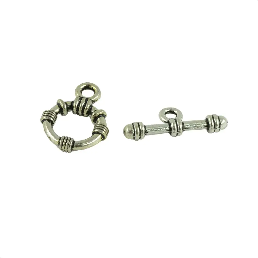 

20 Sets Tibetan Silver Toggle Clasps Jewelry Making Findings crafts