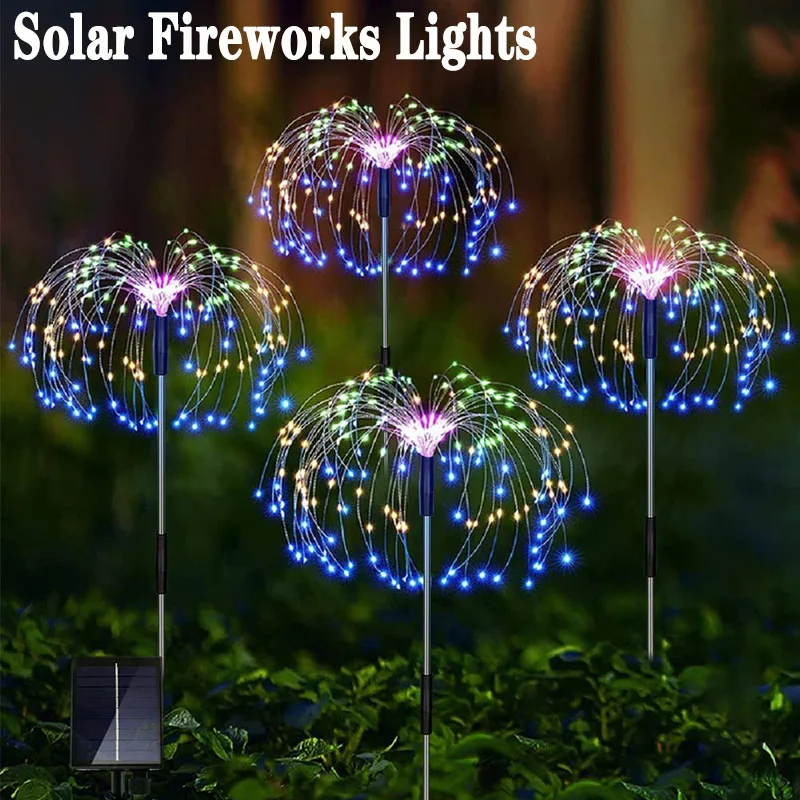 

LED Solar Fireworks Lights Waterproof Outdoor Dandelion DIY Fairy Lights for Garden Landscape Lawn Festive Christmas Lights