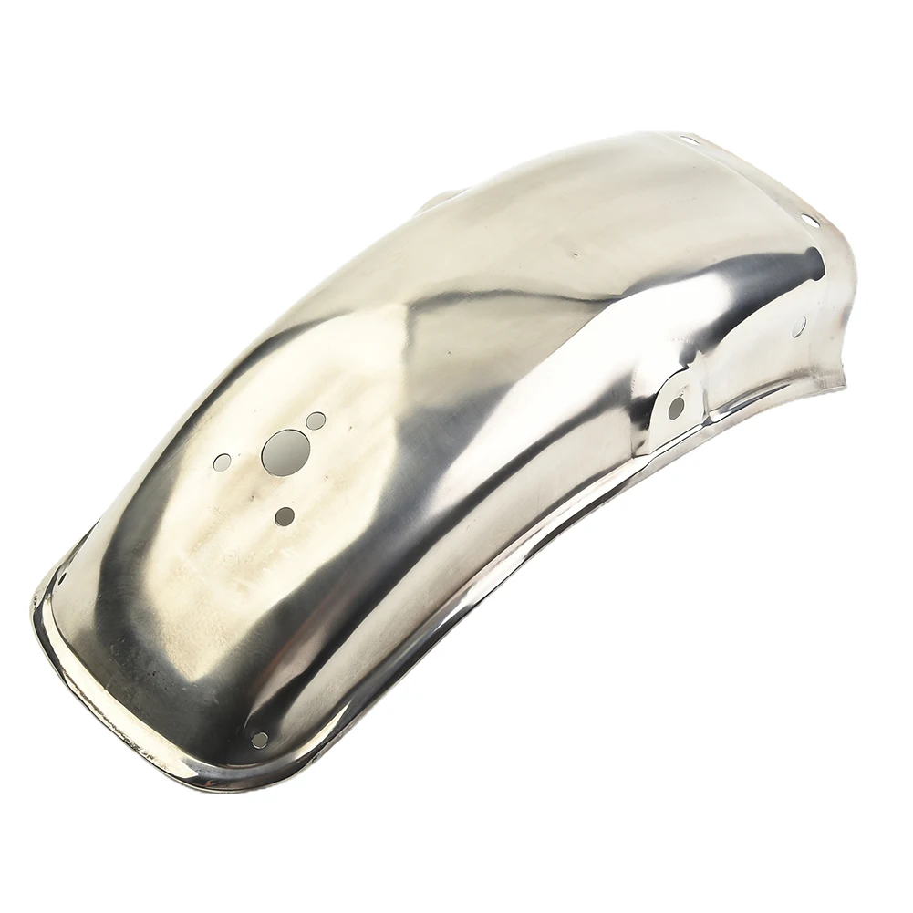 

Durable High Quality New Mudguard Rear 16.73in Autocycle Chrome Fender Motorcycle Parts Prevent Splash Replaces