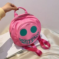 personalized cartoon backpack schoolbag portable mini children travel shopping zipper rucksacks round shaped shoulder bags