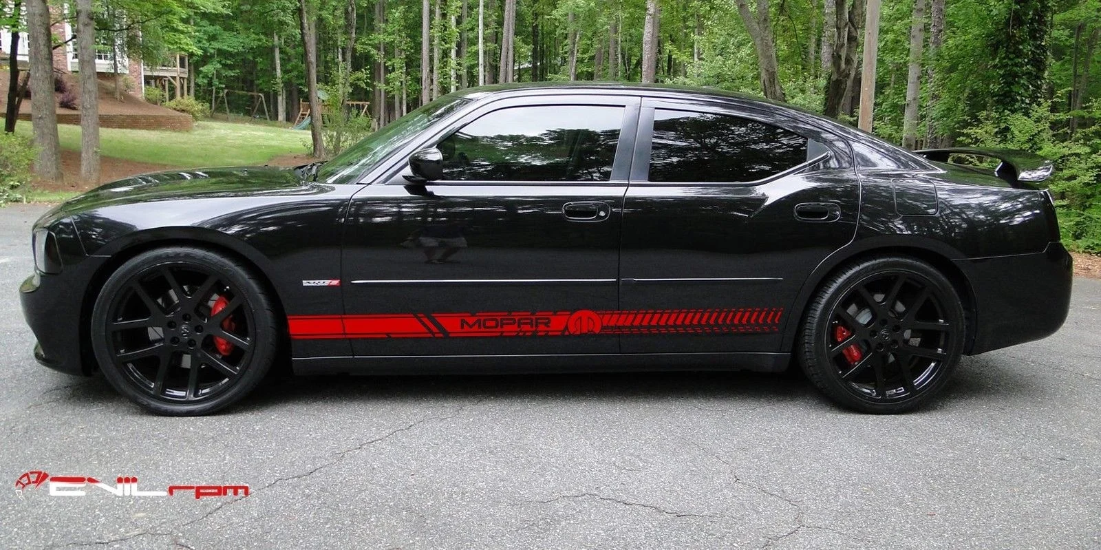 

For 1Set/2pcs Side door Stripe Decal Sticker Dodge CHarger LX racing fender grill spoiler air Car styling