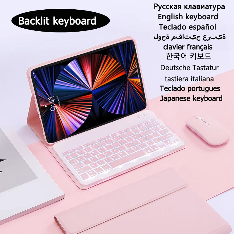 

Backlit Keyboard for Lenovo Tab M10 Plus Keyboard Case TB-X606F for Lenovo Tab M10 FHD Plus 10.3'' X606X Keyboard Teclado Funda