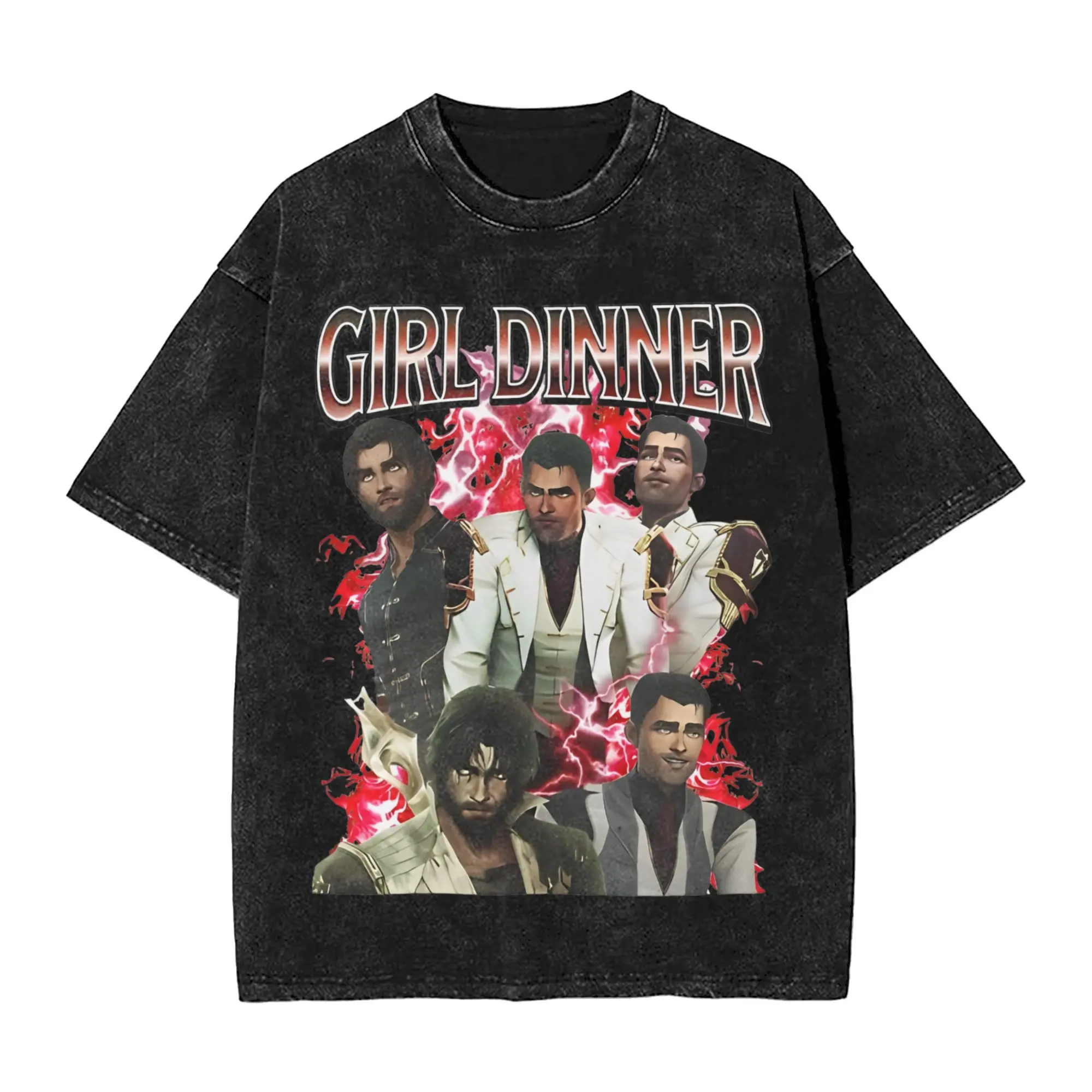 Jayce Caitlyn Viktor Jesus Vi Sevika Arcane Washed T-Shirt Man Cotton T-Shirts Summer O-Neck Hip Hop Tee Shirt Big Size Tops
