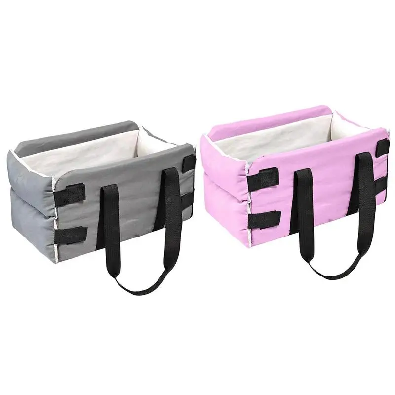 

Cat Booster Seat Carrier Detachable Dog Booster Seats For Cars Dog Booster Seats With Straps Washable Armrest Pet Bed For Cats