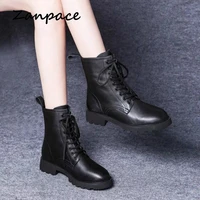 2022 winter plus velvet soft surface womens boots flat bottomed pointed toe women shoes platform square heel ankle boots women
