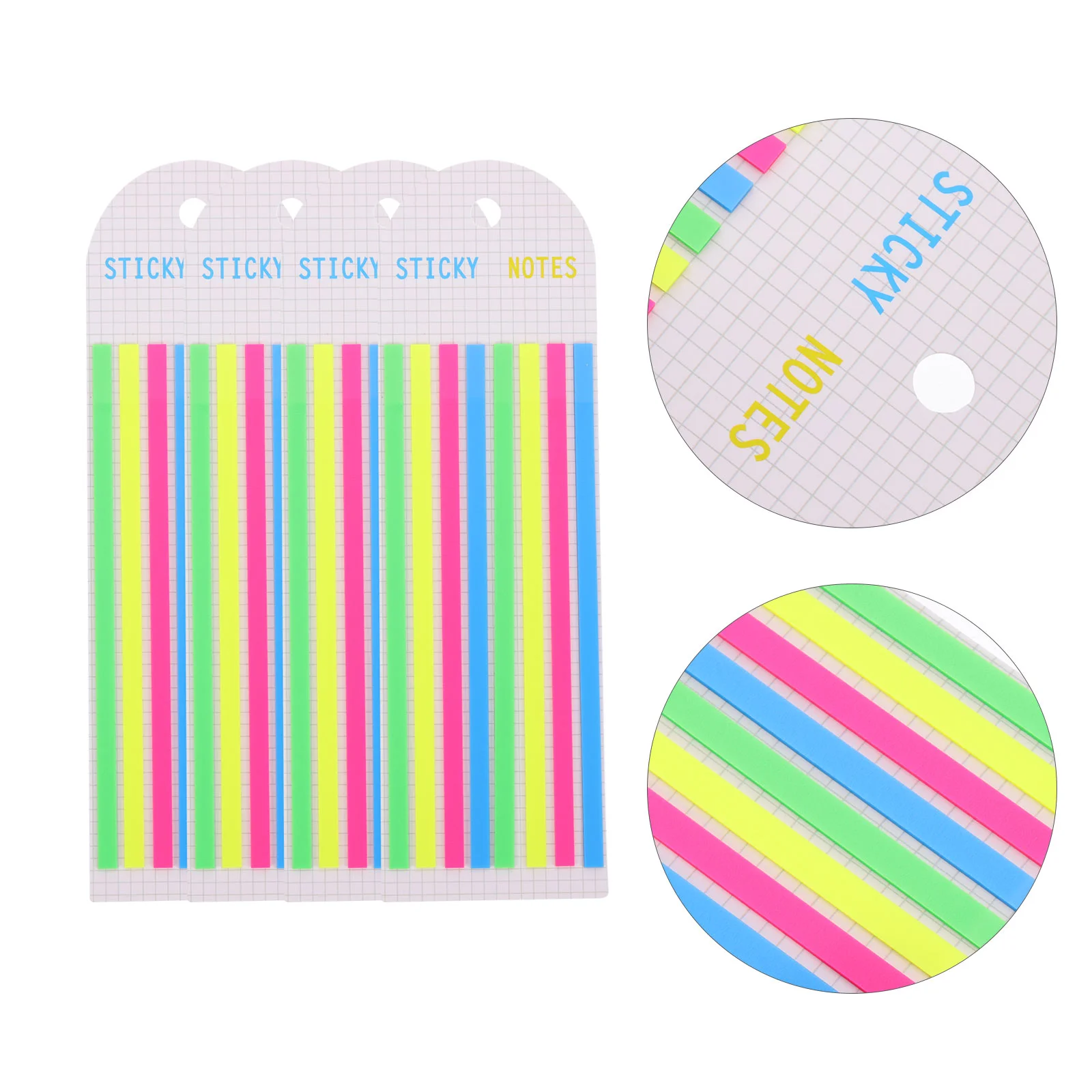 

4 Books Sticky Notes Tabs Annotating Aesthetic Highlighter Tape Colored Page Labels Supplies Transparent Strips Annotation