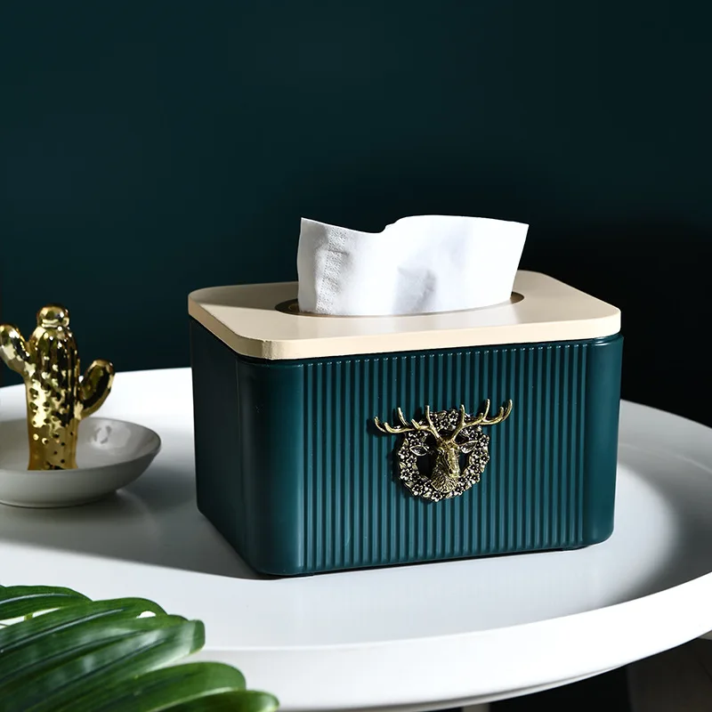 

Living room bedroom tissue box plastic household simple paper box European household tissue holder