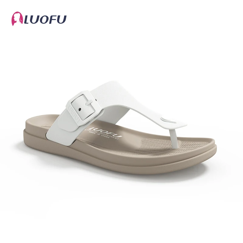Женские Новые крутые тапочки LUOFU летние простые и универсальные Нескользящие с