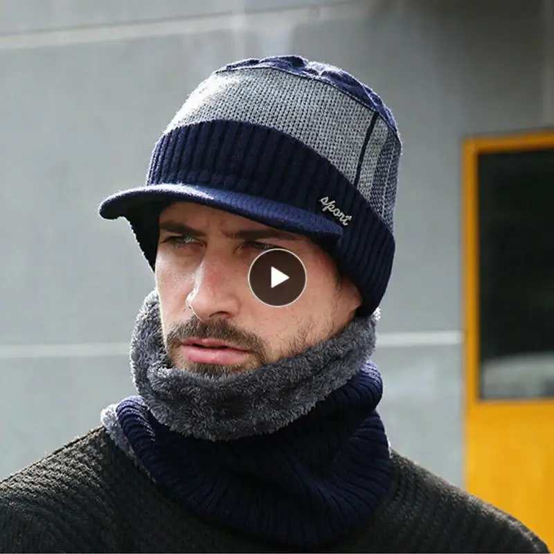 

Beanies Men Scarf Knitted Hat Cap Male Plus Bonnet Warm Wool Thick Winter Hats For Men Women Beanie Hat 2021 Outdoor Caps
