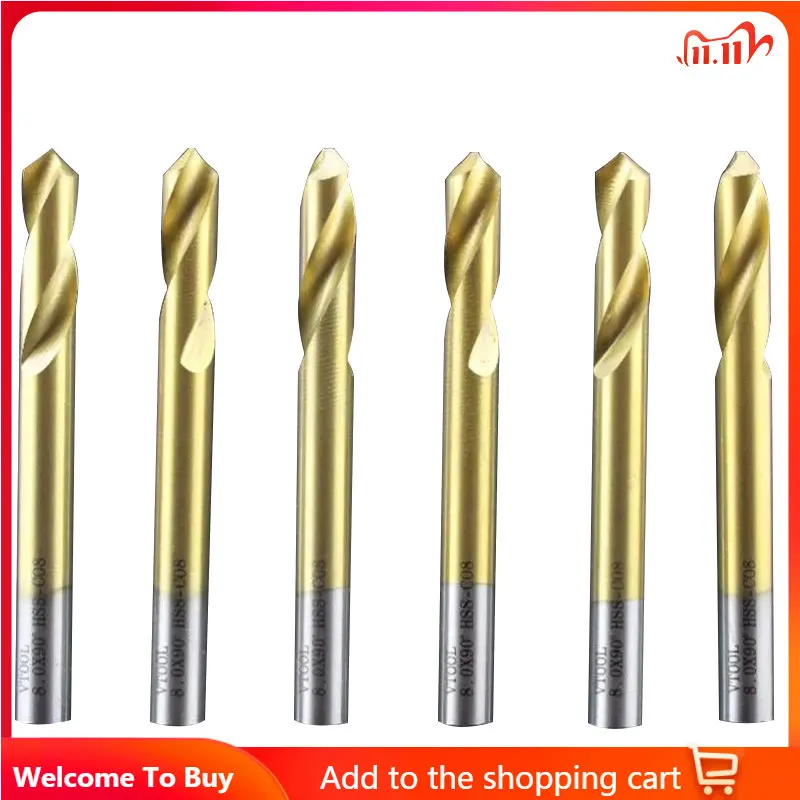 

Точечное сверло M42 из быстрорежущей стали с титановым покрытием, 8%, 60 °/90 °/120 °