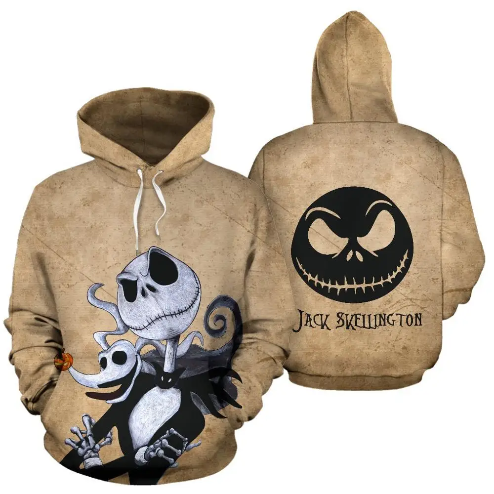 

The new Christmas Nightmare 3D digital print pullover hooded sweatshirt Unisex loose fashion fun hoodie