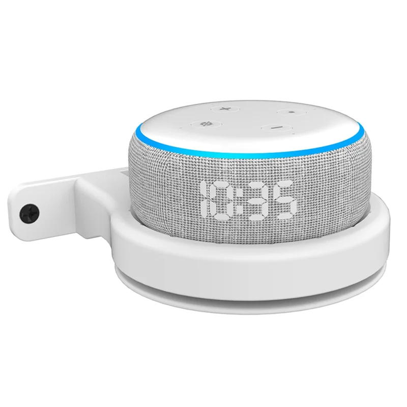 

2Pcs Mini Outlet Wall Mount Bracket Holder for Echo Dot Smart Speaker Cord Management Storage Hanger(White)