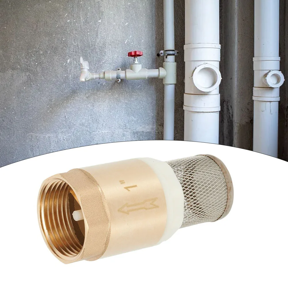 

Brass Foot Valve DN25 With Check Valve Stainless Steel Basket Suction Basket Thread Foot Valve Home Improvement Hardware