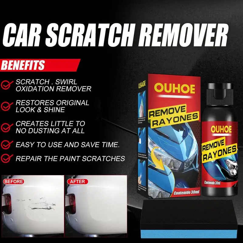 

Car Paint Scratch Remover Wax Polishing Kit Agent Scratch Remover Paint Care Auto Styling Cleaning Tool Maintenance With Spong