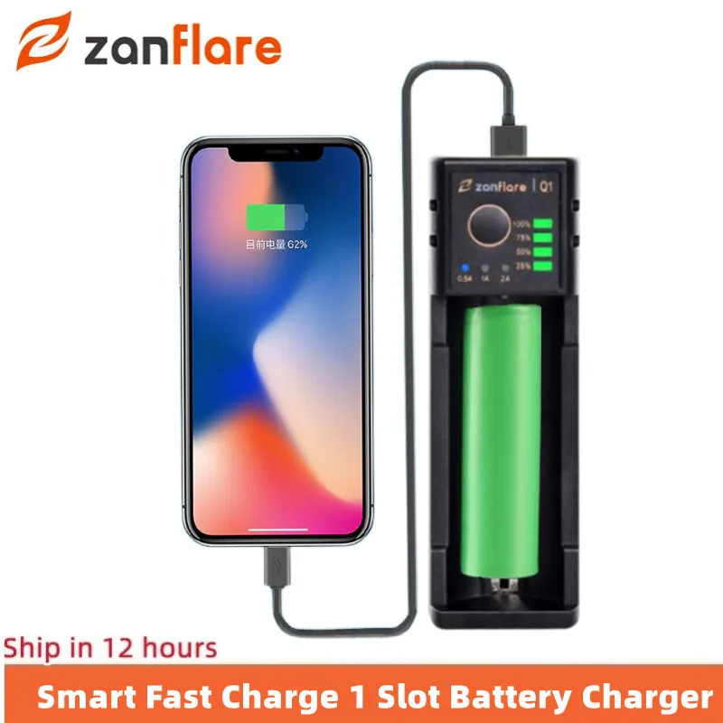 Зарядное устройство Zanflare для аккумуляторов 5 в 21700 18650 18350 AA AAA Ni-MH C 2A - купить по