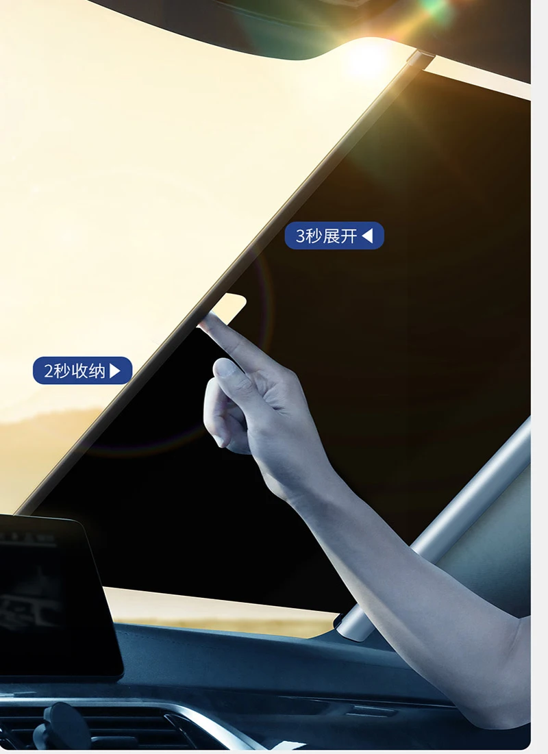 

Car Windshield Sunshade Cover Automatic Retractable Sunblind Sun Protection for Car Front Window Windshield Sun Shade