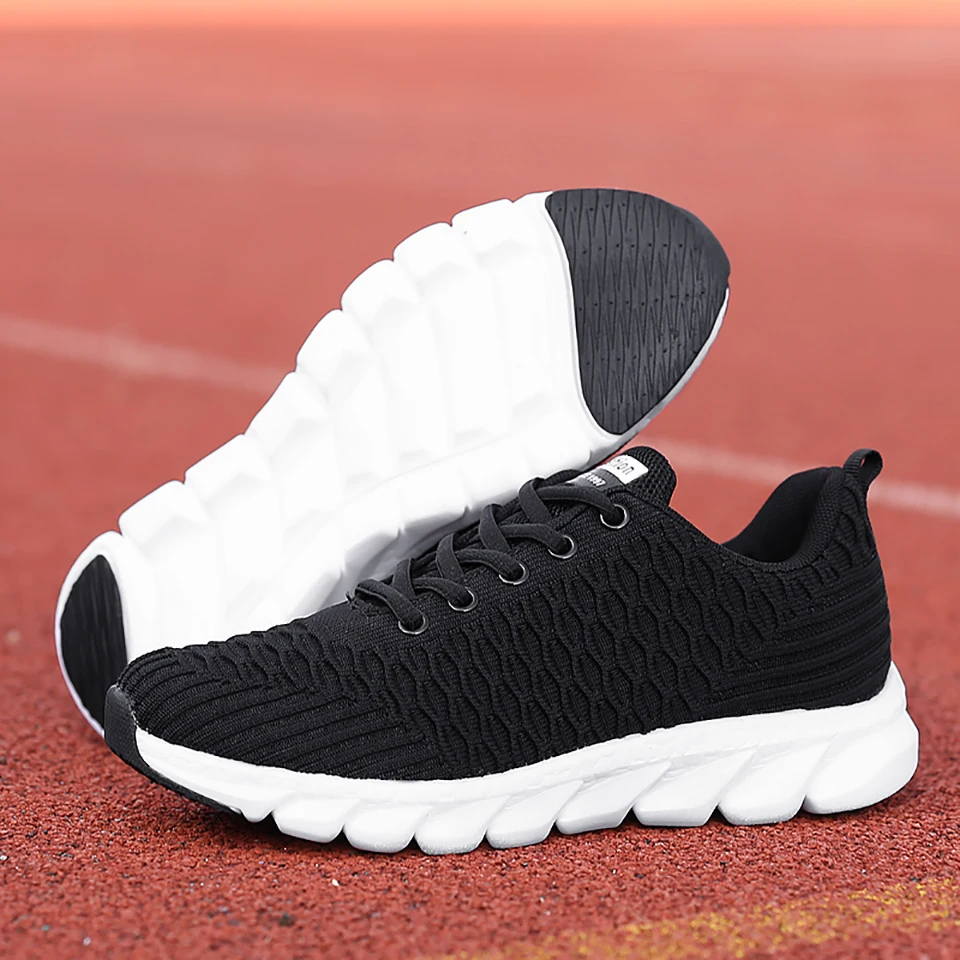 Loekeah Women Running Shoe Breathable Casual Shoes Men Outdoot Sports Shoes Light Weight Walking Sneakers Anti-Slip Female Shoes