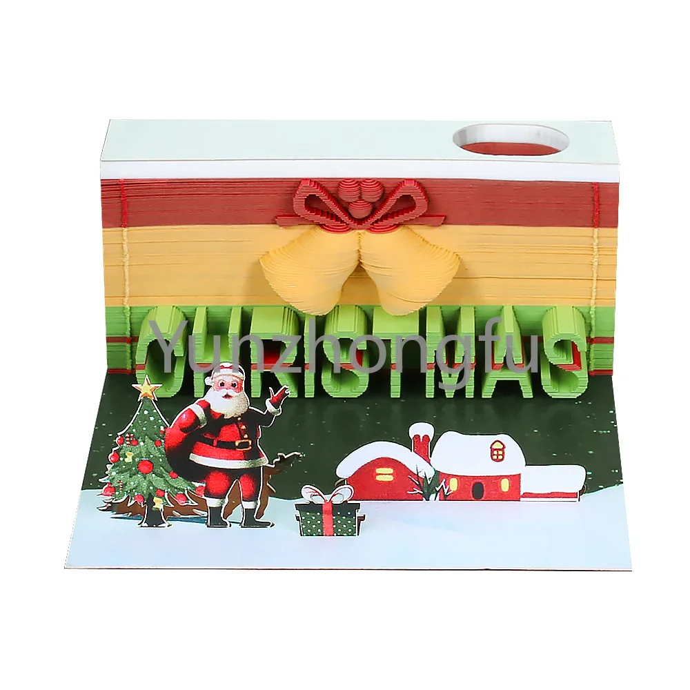 Рождественские подарки 2023 Веселая липкая заметка на заказ блокнот для записей с