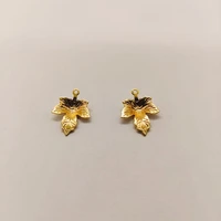 18k gold plated maple leaf pendant diy accessories material