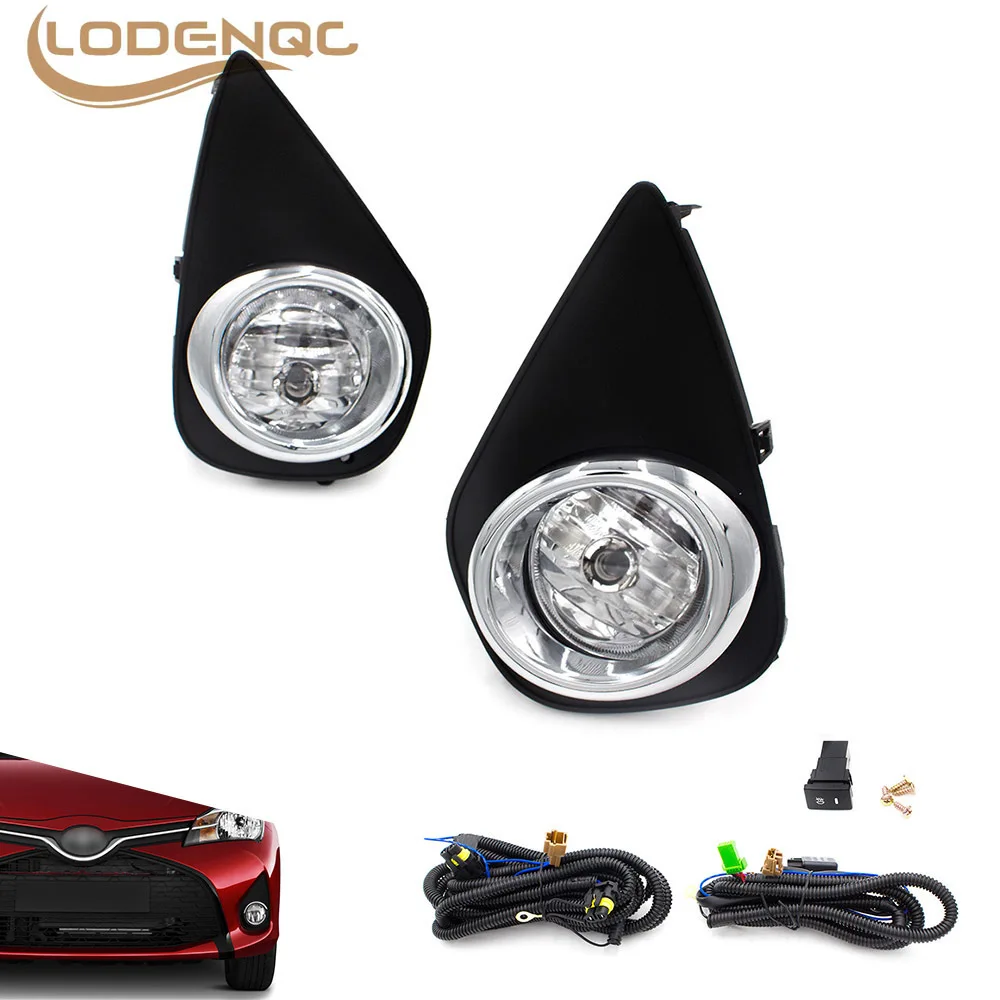 

Противотуманные фары LODENQC для хэтчбека Toyota Yaris 2015-2016 гг., прозрачные Противотуманные фары dr, противотуманные фары дальнего света + переключат...