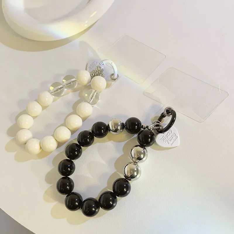 Модный Ремешок Для Телефона Черного Серебристого Бежевого Цвета С Вышивкой