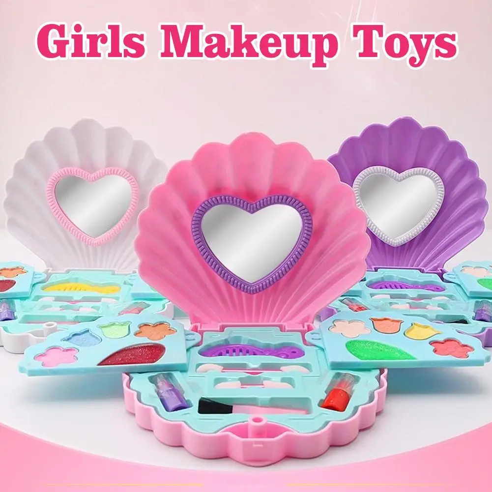 

Girls Makeup Toys Cosmetics Playing Box Princess Makeup Girl Toy Play Set Lipstick Eye Shadow Safety Nontoxic Toys Kit For Kids