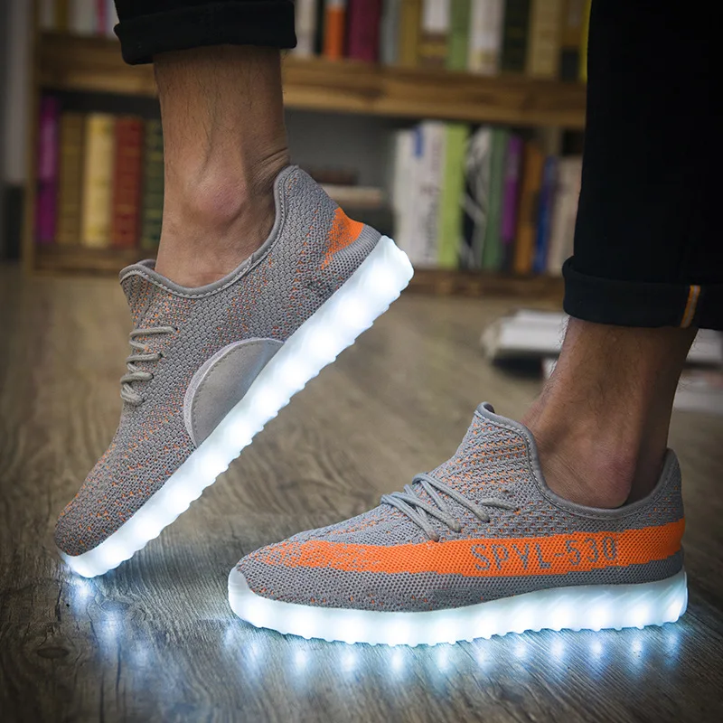 

2022 New Usb Charging Shoes Couple Led Luminous Shoes Korean Version Casual Ghost Dance Step Luminous Shoes Factory Wholesale